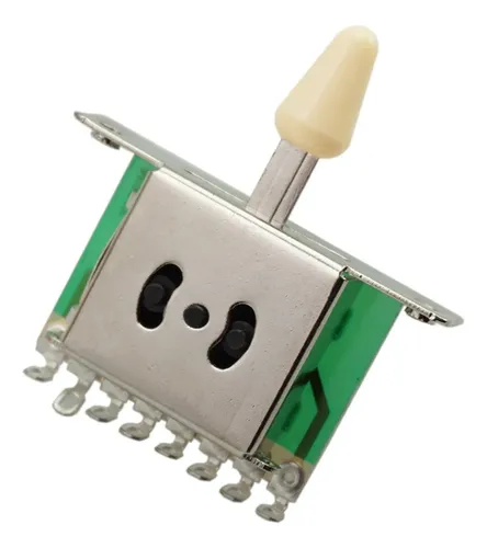 Switch 5 vías genérico para guitarras tipo Stratocaster c/n perilla crema