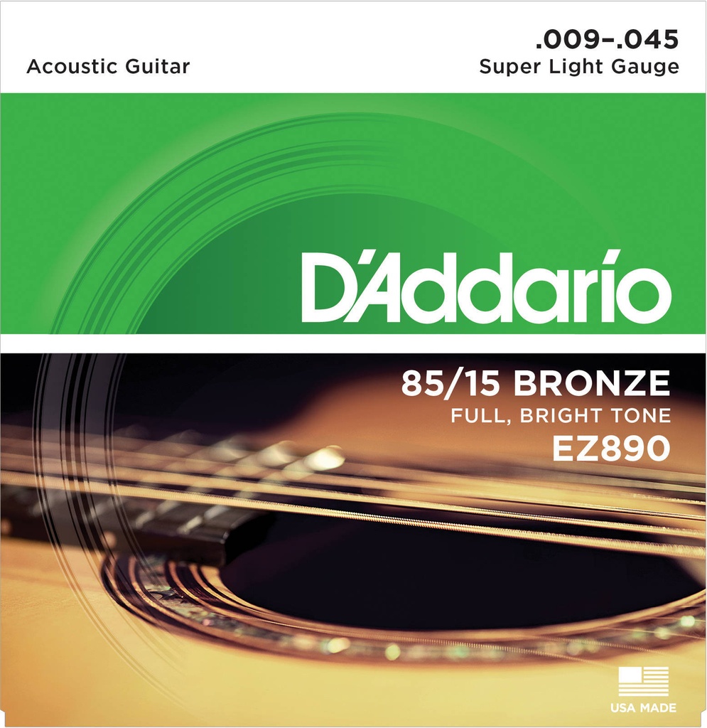 Set D’Addario EZ890 85/15 Bronze Super Light 09-45