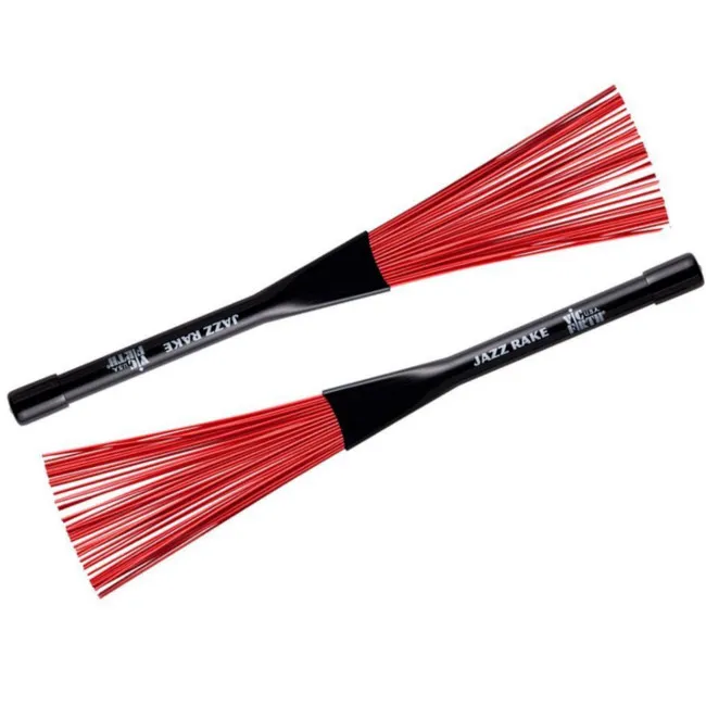 Plumillas Plásticas Vic Firth Brush Jazz Rake Red