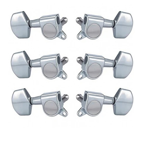 Set Clavijas 3+3 Guitarra color plateado