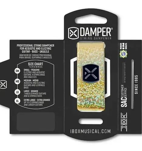 Amortiguador de Cuerdas Ibox Damper Medium Dorado Glitter DTMD21