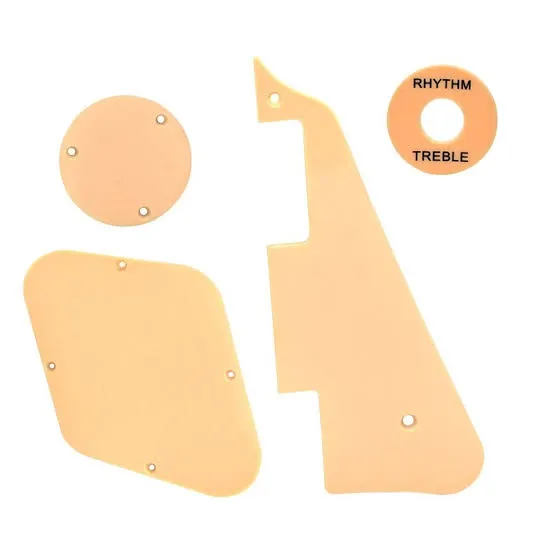 Set Pickguard/ToggleSwitch/Backplate Crema para guitarras Les Paul
