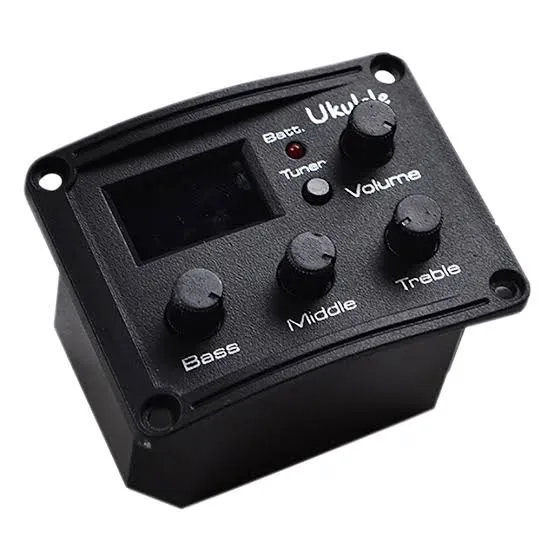 Preamplificador Piezoeléctrico Ukelele 3 Bandas con Afinador