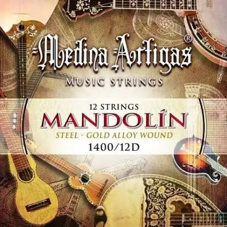 Set Cuerdas Mandolina 12 Cuerdas Medina Artigas 1400/12D