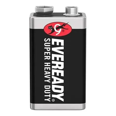 Batería 9V Carbón Zinc Eveready Super Heavy Duty