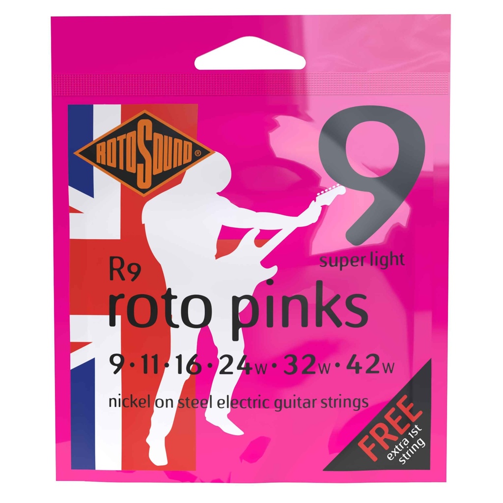 Set Rotosound R9 9-42 Roto Pinks