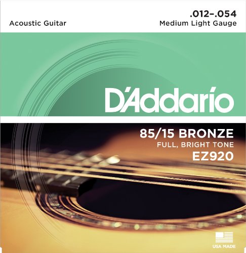 Set D'Addario EZ920 85/15 Bronze Medium Light 12-54