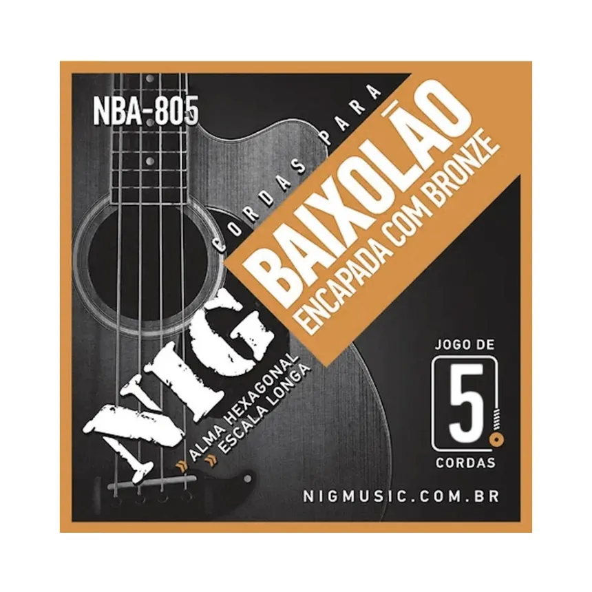 Set NIG NBA-805 40-125 Bajo Acustico 5 Cuerdas