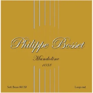 Set Philippe Bosset Mandolina 8 Cuerdas Soft Brass 80/20 10-38