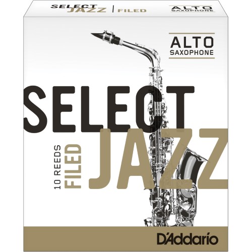 D'Addario Select Jazz RSF10ASX3H Pack 10 Cañas 3 Hard para Saxofón Alto