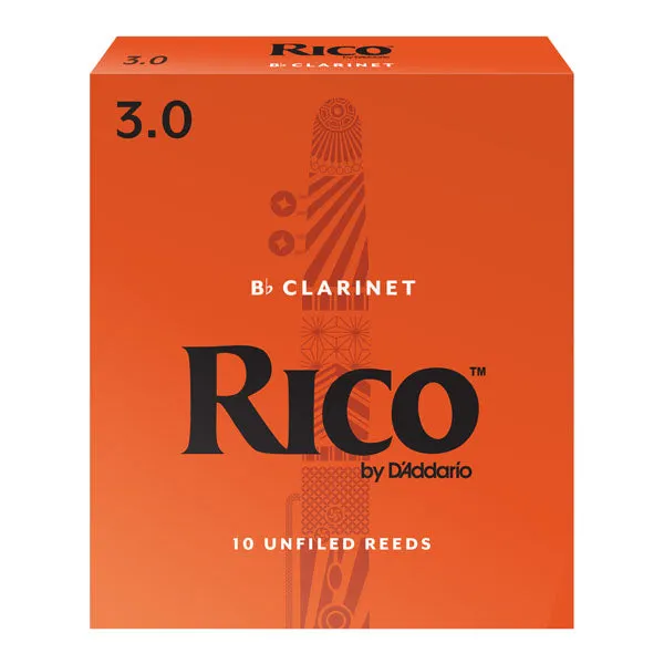 Pack 10 Cañas Clarinete Bb 3.0 Rico By D'Addario