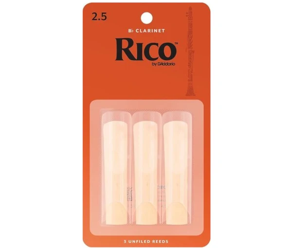 Pack 3 Cañas Clarinete Bb 2.5 Rico By D'Addario