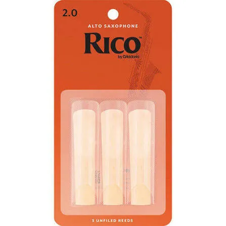 Pack 3 Cañas Saxofón Alto 2.0 Rico By D'Addario