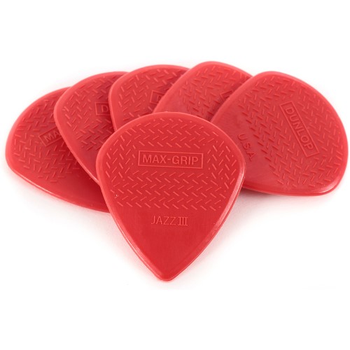 Pack de 6 uñetas Nylon Dunlop DUN-47P3N138 NYLON JAZZ III